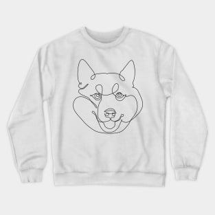 One Line Shiba Inu Crewneck Sweatshirt